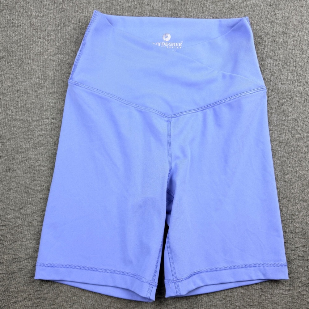 90 Degree by Reflex Women's XS Lux‎ Crossover 7" Biker Shorts Periwinkle Blue